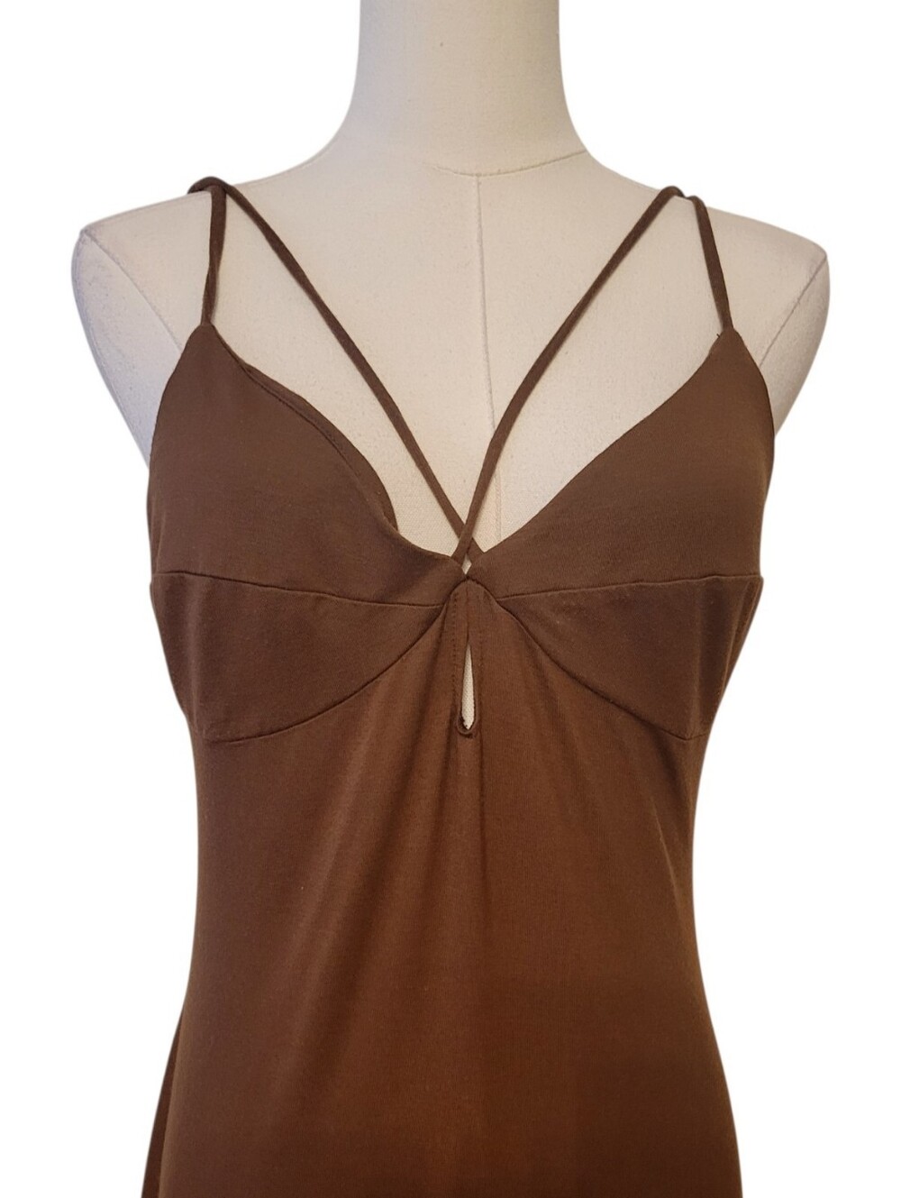 Reformation Lainey in Chestnut Soft Knit Sundress Maxi Dress Size Large - Picture 3 of 7